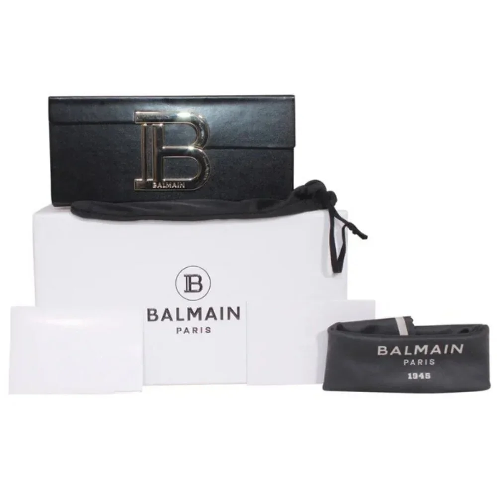 NWT BALMAIN SUNGLASSES UNISEX GOLD SHIELD EYEWEAR BAMAIN NEW